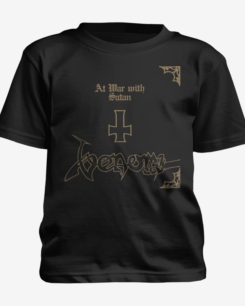 Polera de niño Negro de Venom At War with Satan 