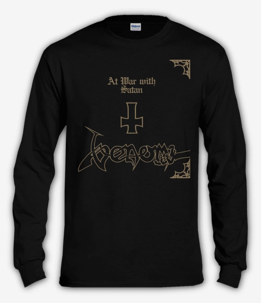 Polera manga larga Negro de Venom At War with Satan 