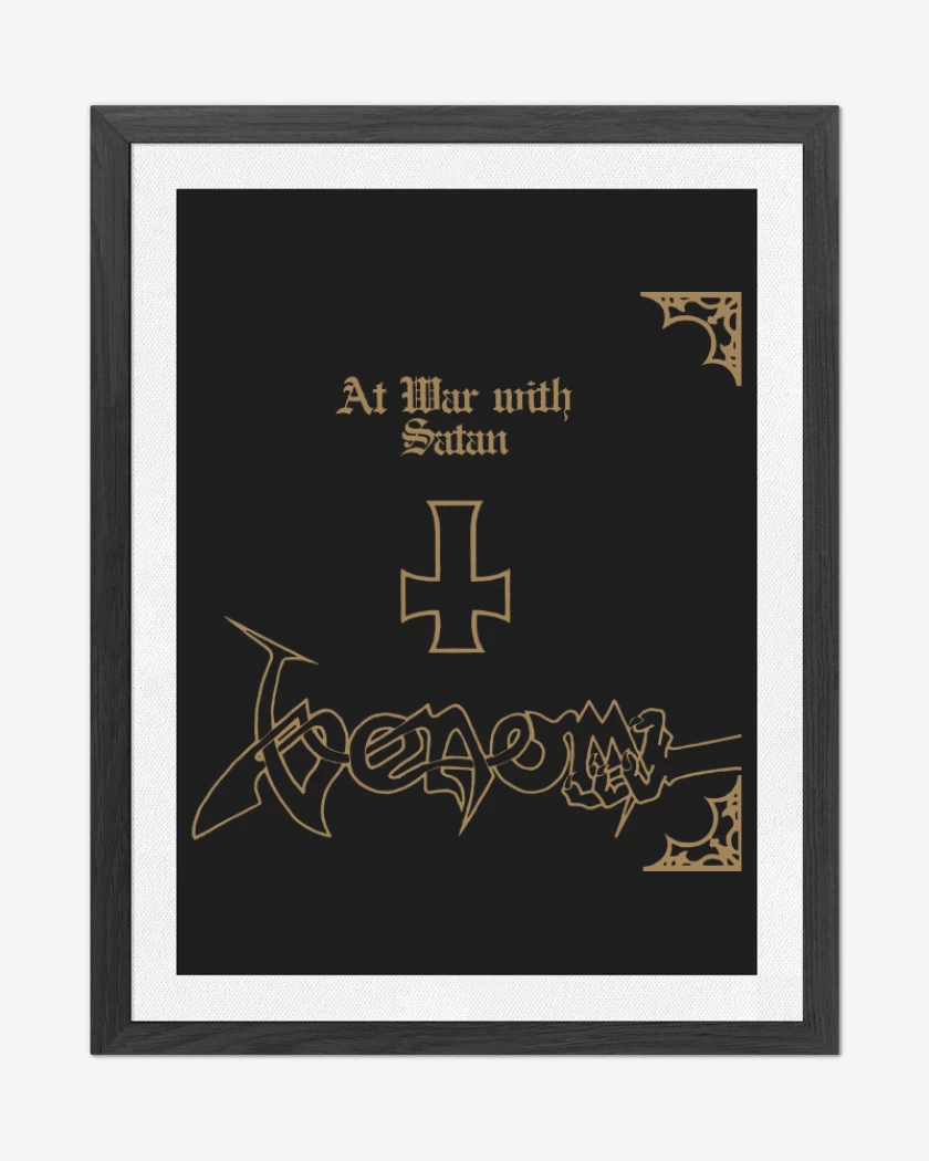Cuadro decorativo Negro de Venom At War with Satan 