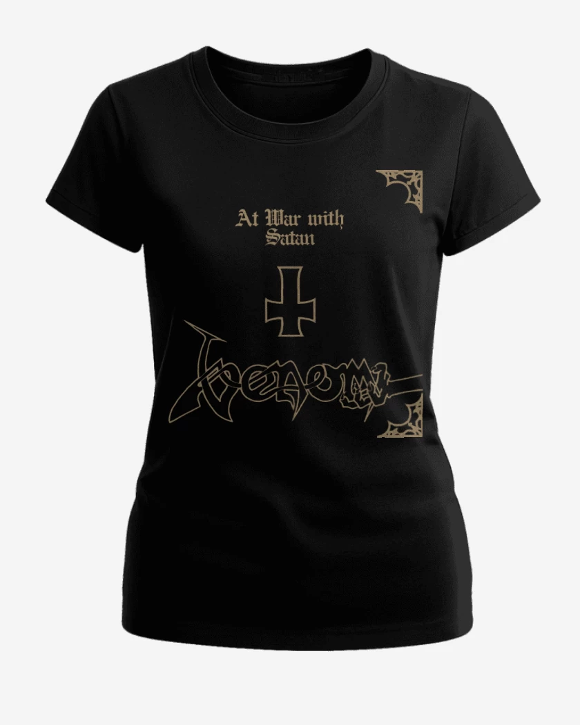 Polera de Mujer Negro de Venom At War with Satan 