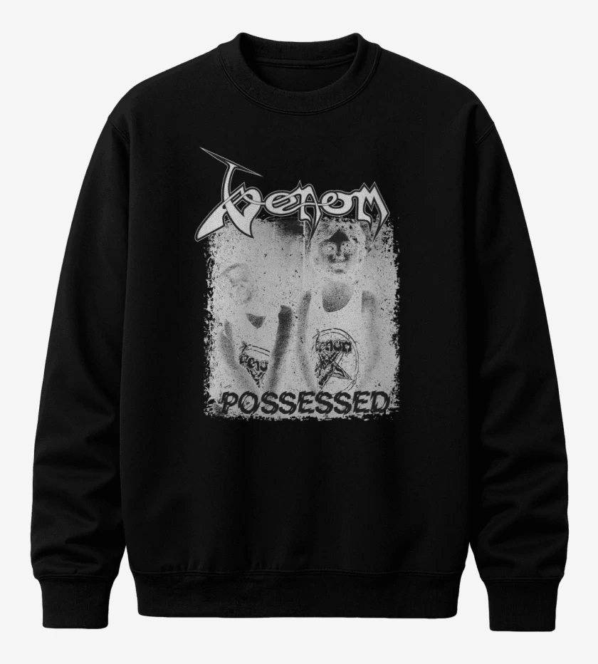 Poleron polo Negro de Venom Possessed 