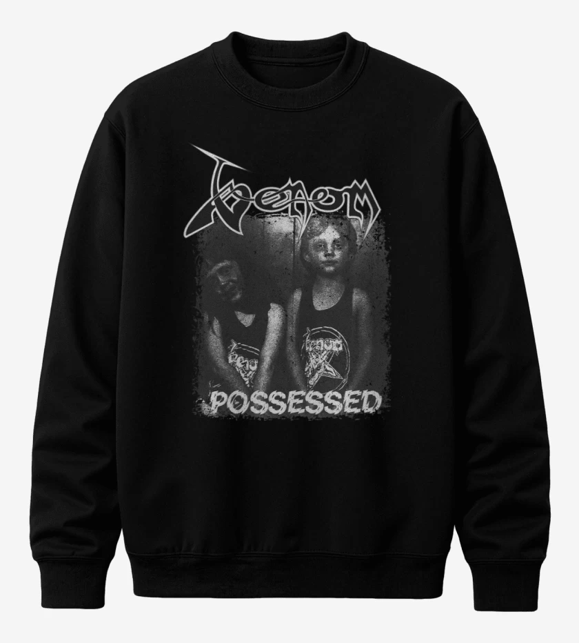Poleron polo Negro de Venom Possessed BN