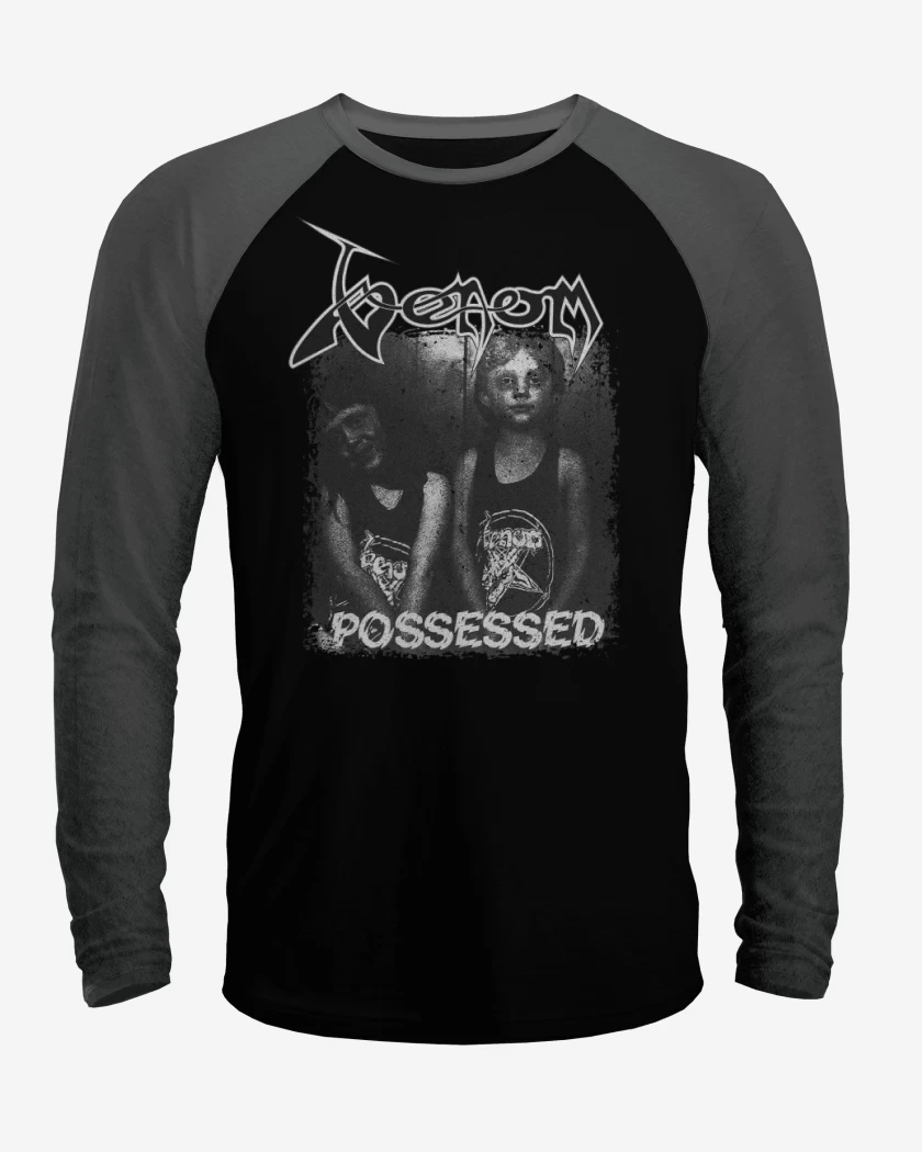 Polera Raglan Negro / Negro Heather de Venom Possessed BN