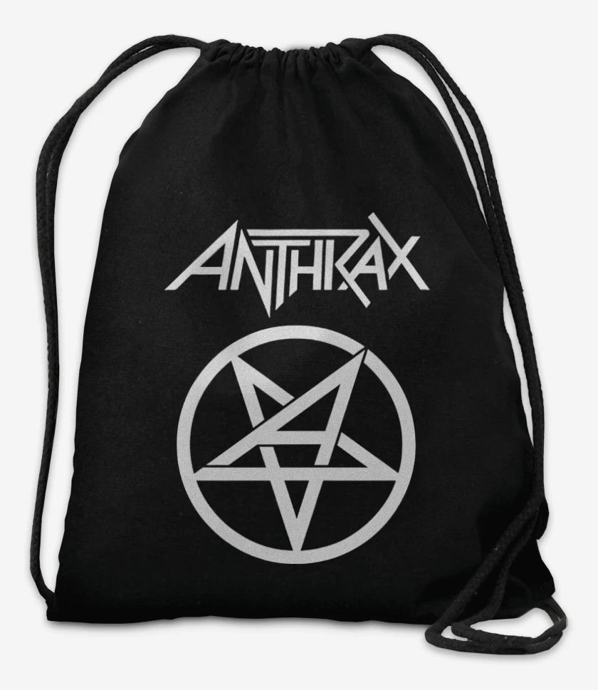 Mochila Negro de Anthrax Logo