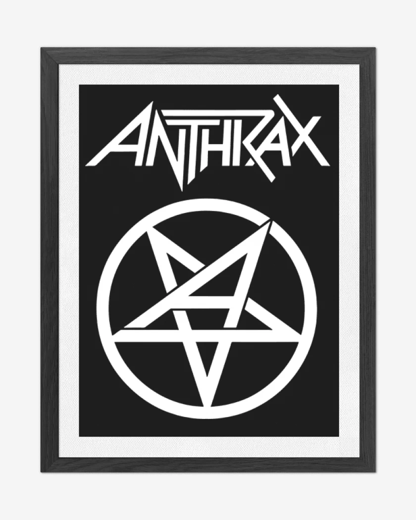 Cuadro decorativo Negro de Anthrax Logo
