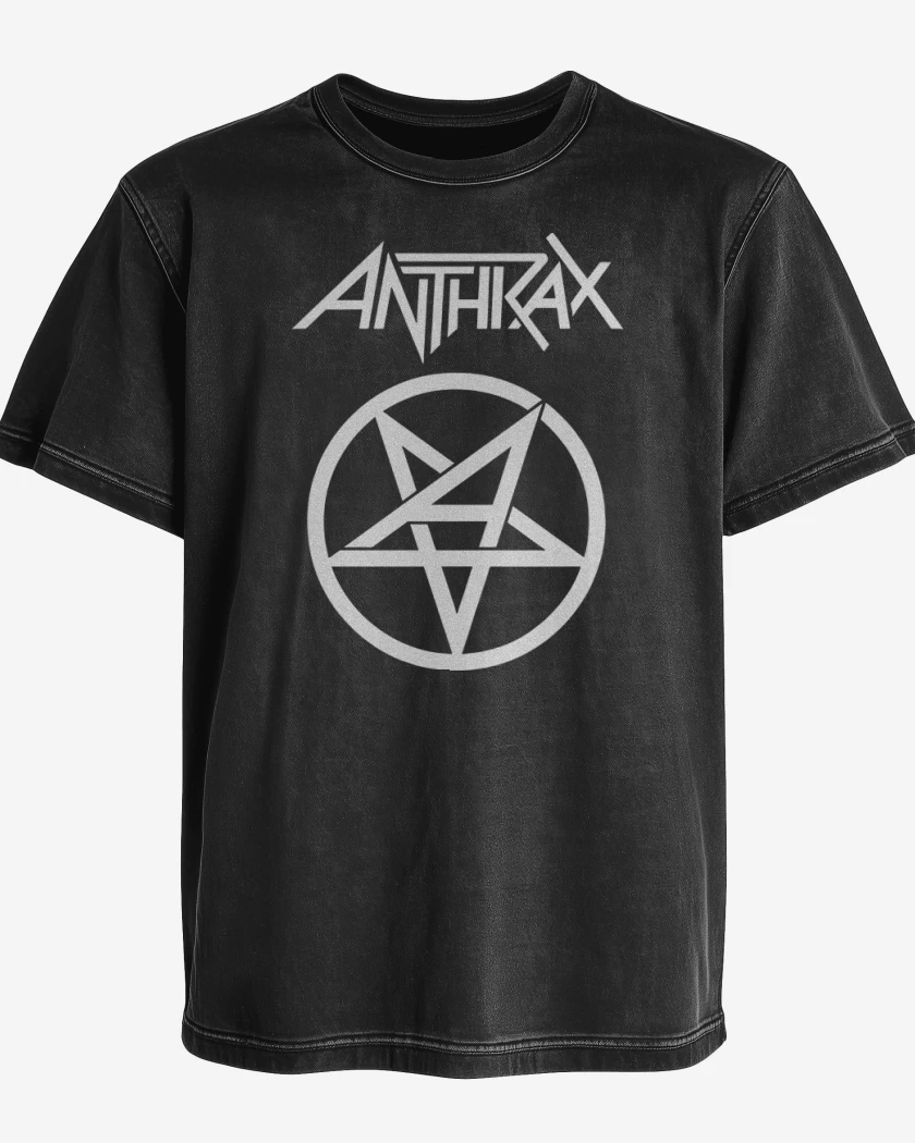 Polera desgastada Anthrax Logo