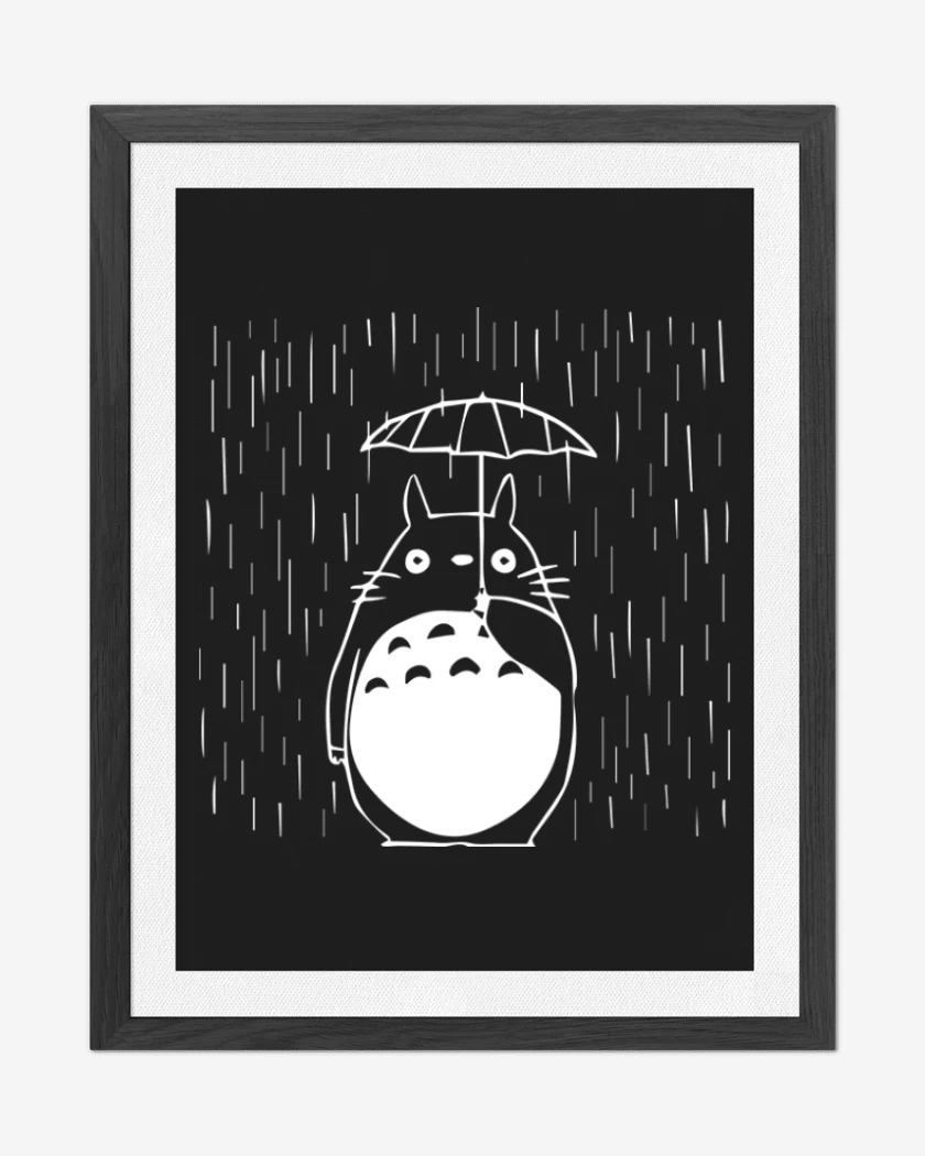 Cuadro decorativo Negro de Totoro