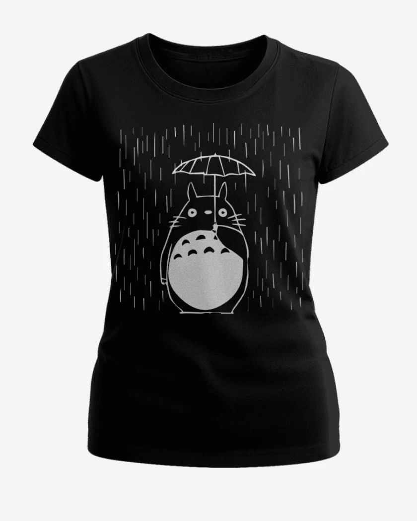 Polera de Mujer Negro de Totoro