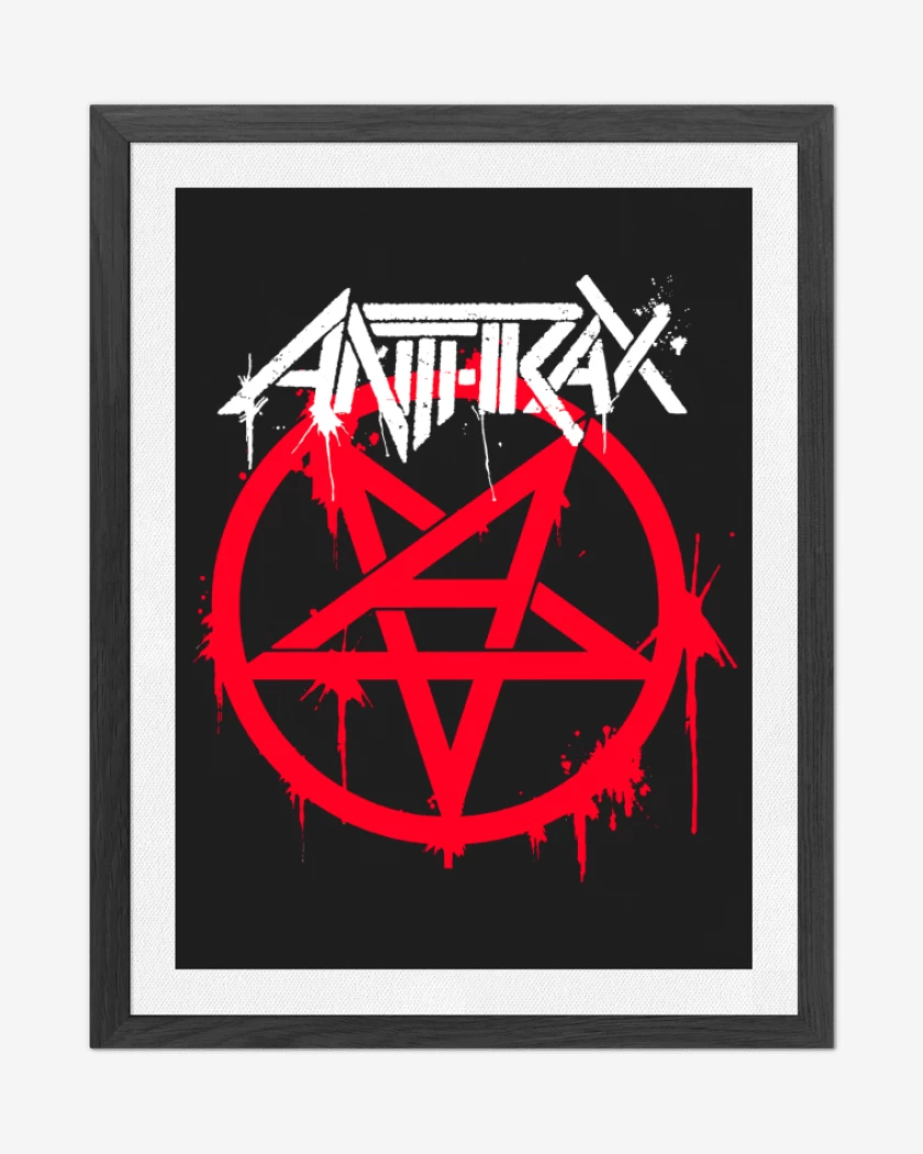 Cuadro decorativo Negro de Anthrax Logo v2