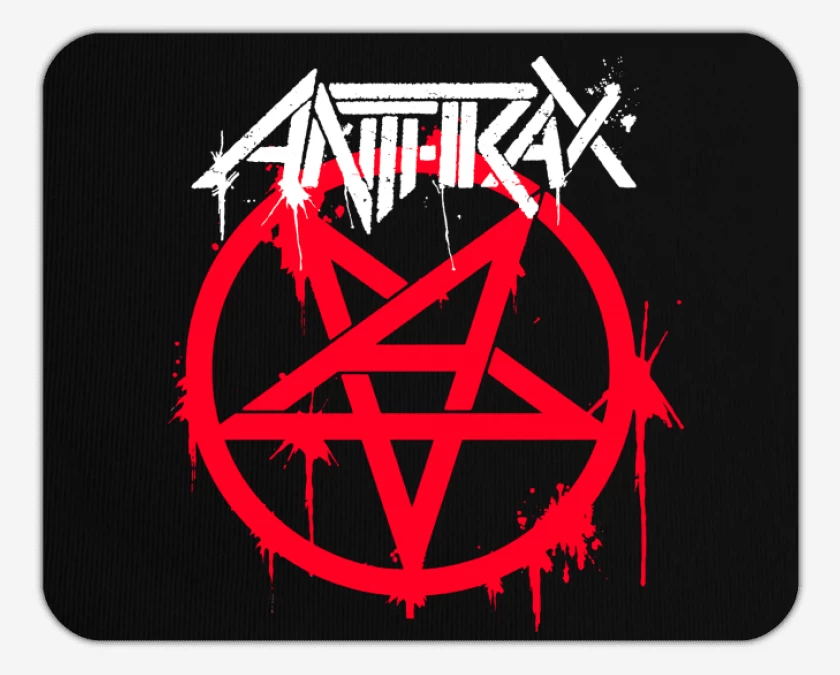 Mousepad Negro de Anthrax Logo v2