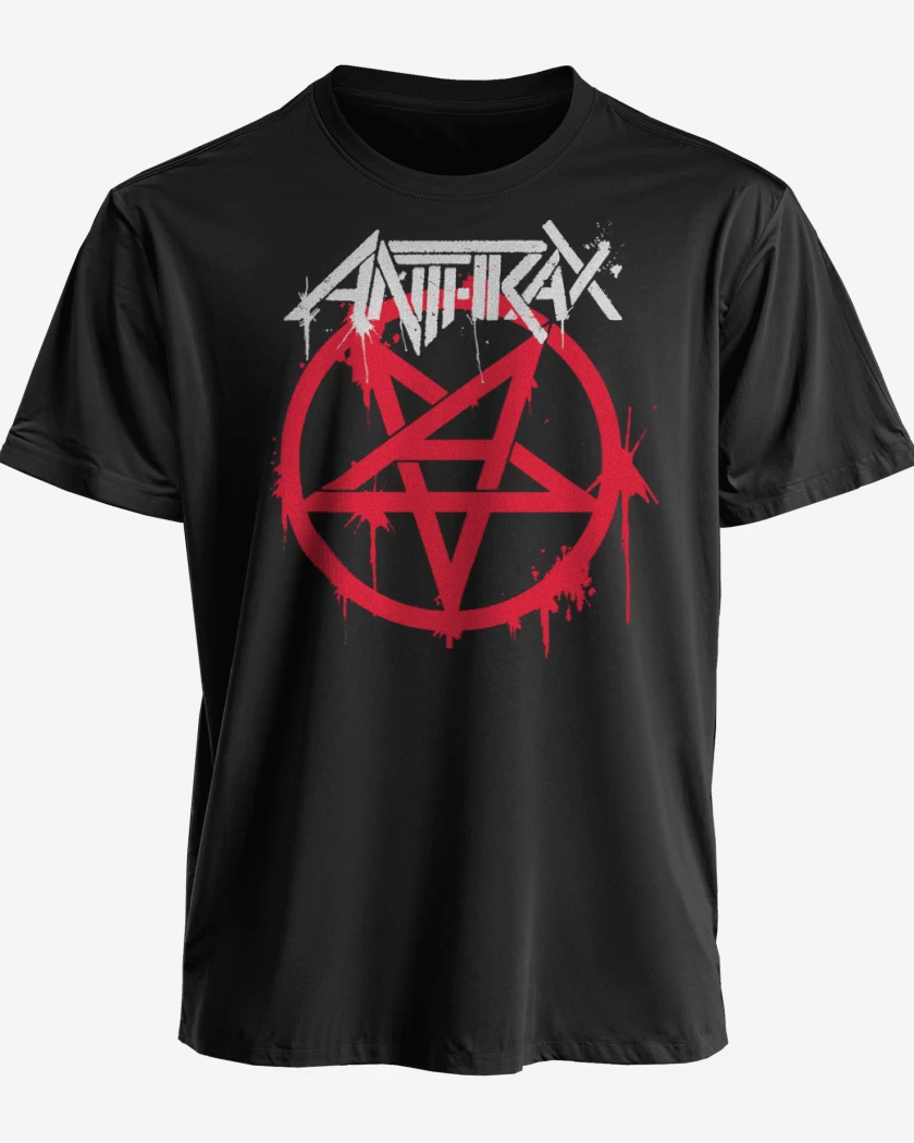 Polera premium Negro de Anthrax Logo v2