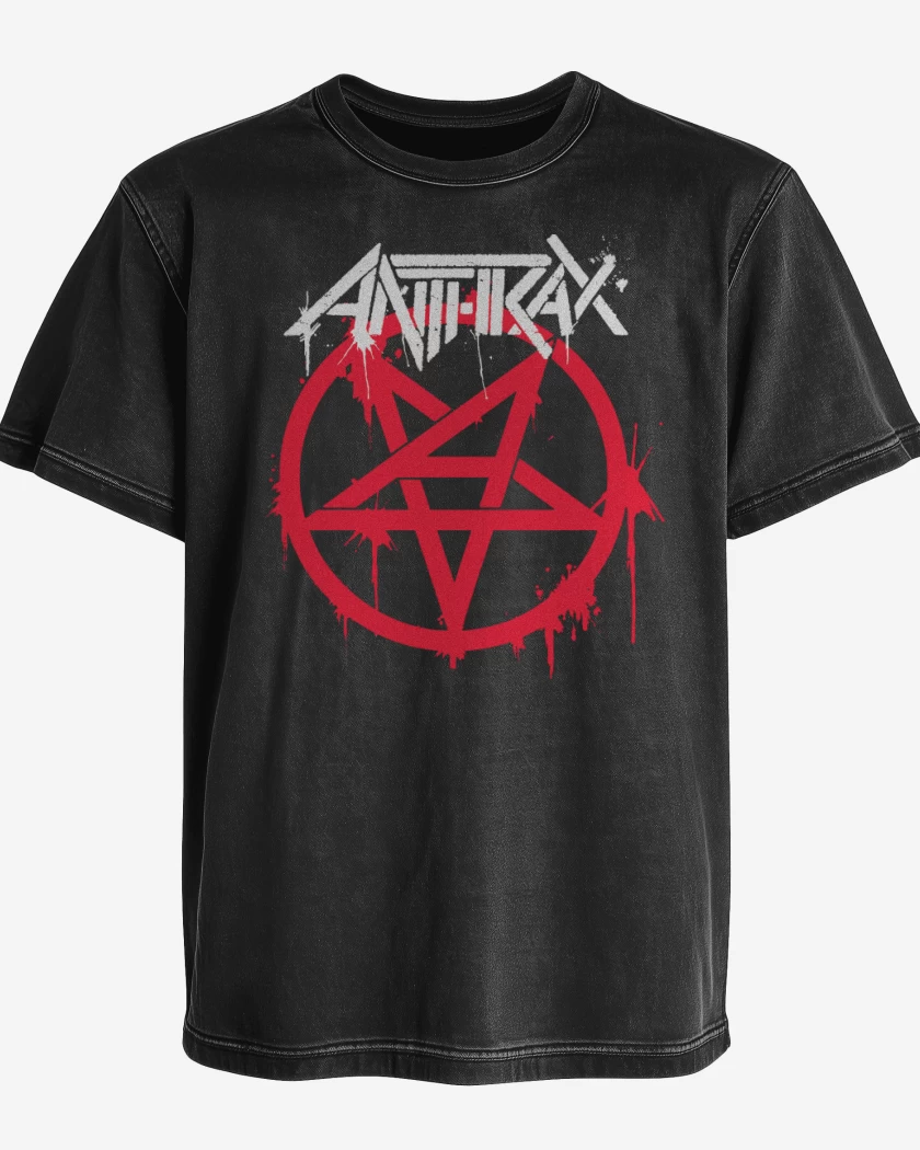 Polera desgastada Anthrax Logo v2