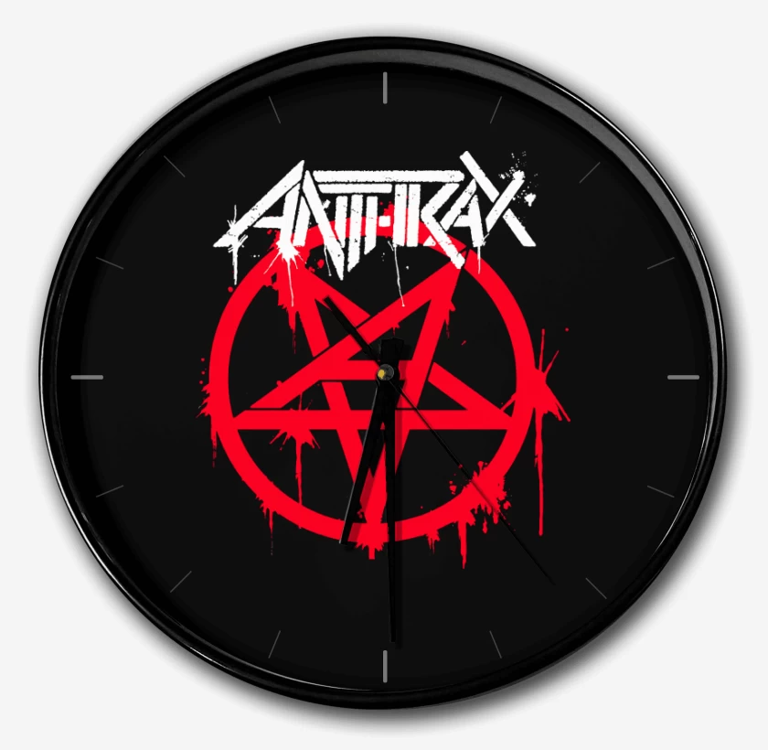 Reloj Negro de Anthrax Logo v2