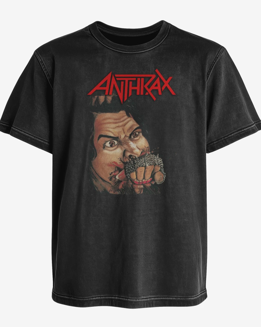 Polera desgastada Anthrax Fistful of Metal