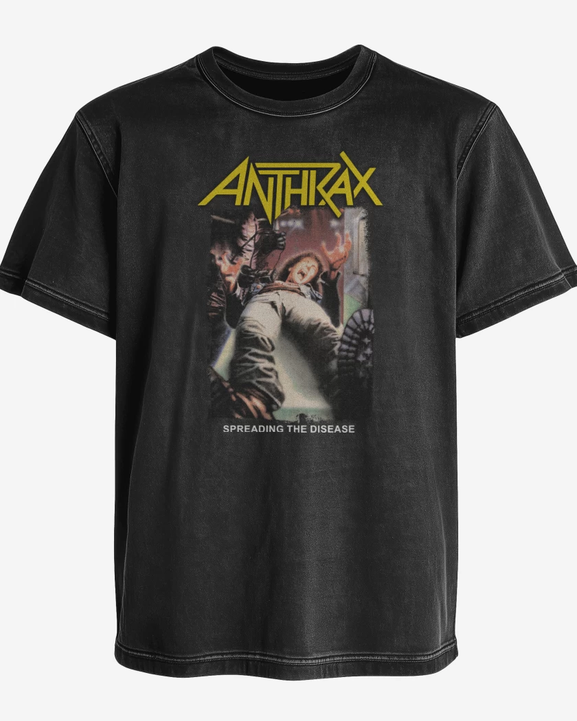 Polera desgastada Anthrax Spreading the Disease 