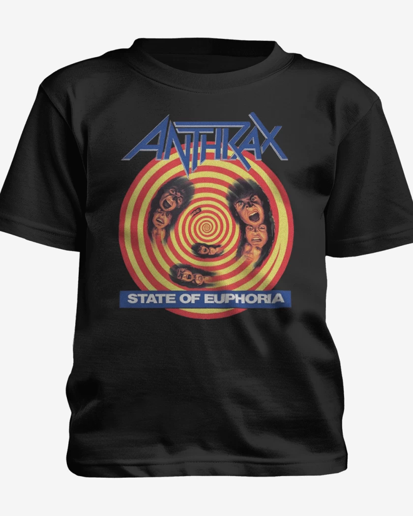 Polera de niño Negro de Anthrax State of Euphoria
