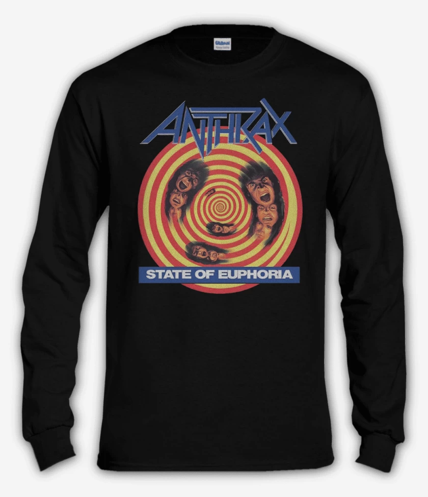 Polera manga larga Negro de Anthrax State of Euphoria