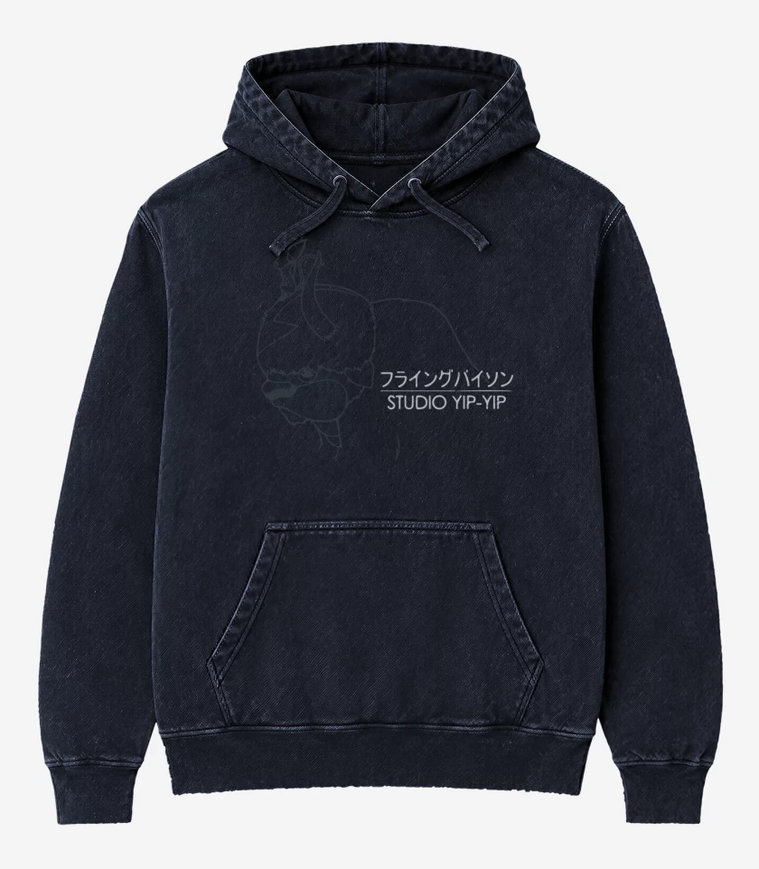 Poleron Canguro Acid Wash Azul Marino de Avatar 1
