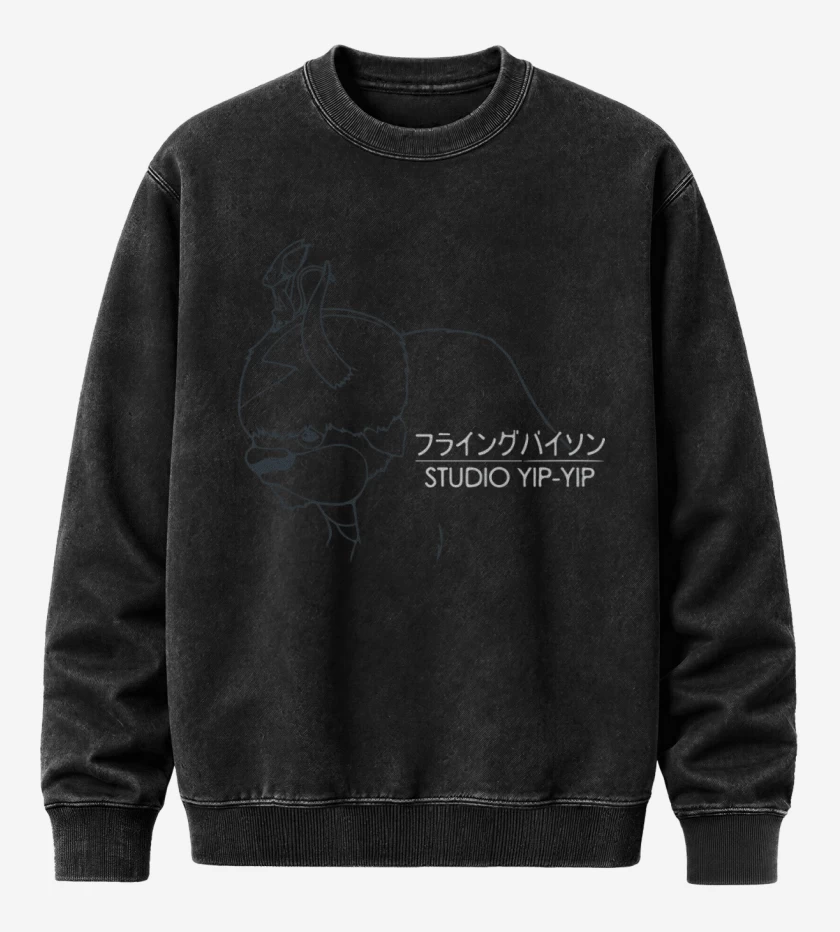 Poleron Polo Acid Wash Negro de Avatar 1