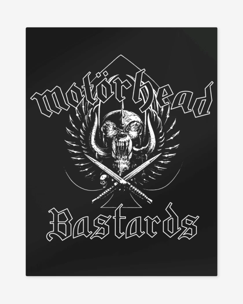 Print metalico Negro de Motorhead Bastards