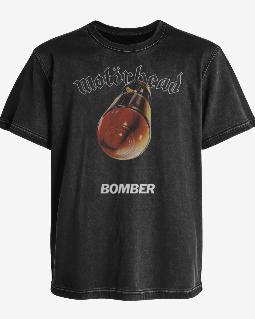 Polera desgastada Negro de Motorhead Bomber