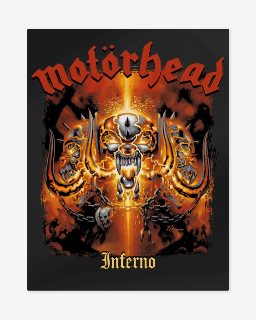 Print metalico Negro de Motorhead Inferno