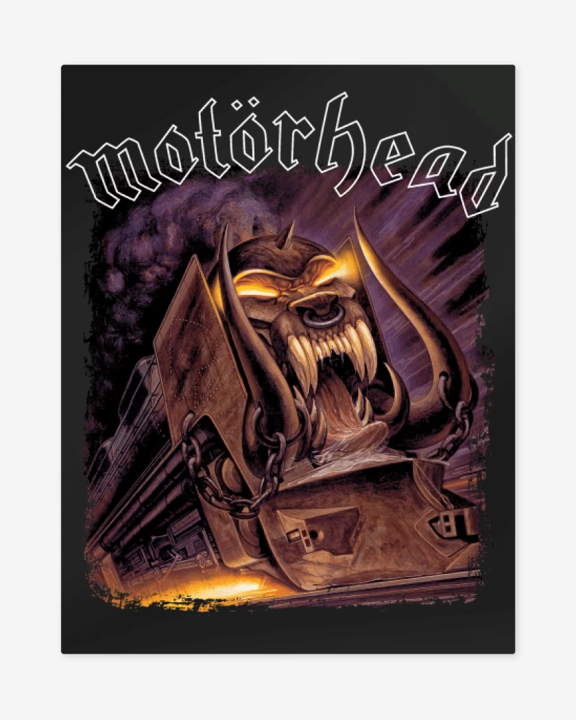 Print metalico Negro de Motorhead Orgasmatron