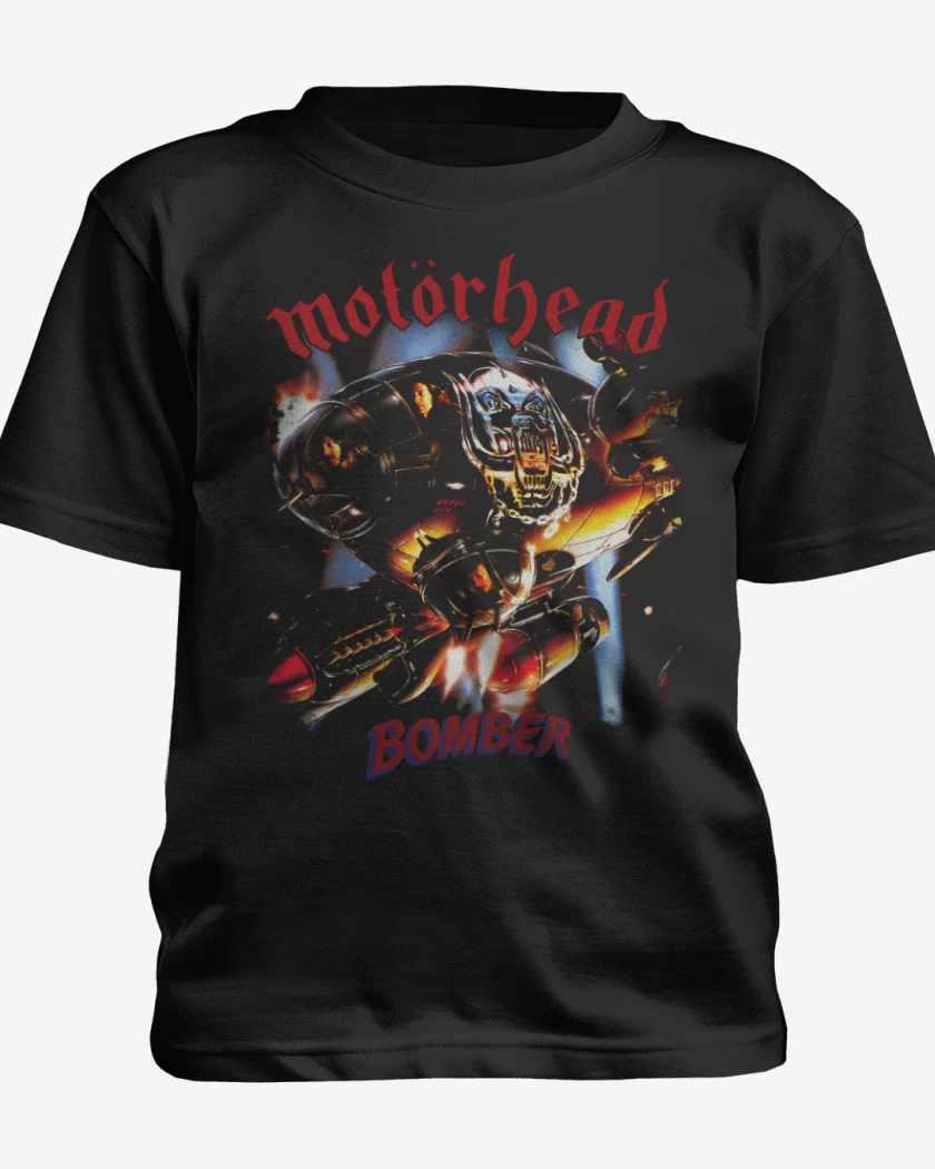 Polera de niño Negro de Motorhead Bomber v2