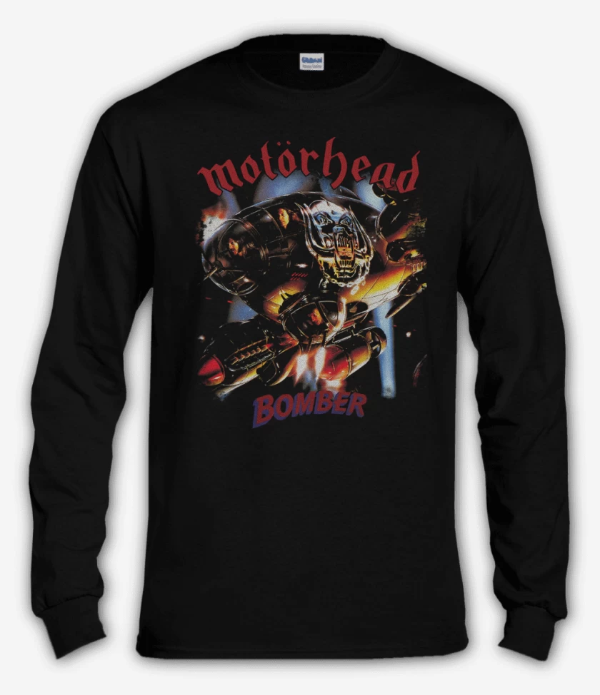 Polera manga larga Negro de Motorhead Bomber v2