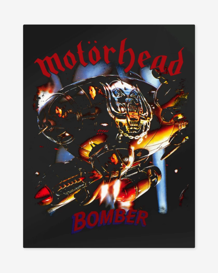 Print metalico Negro de Motorhead Bomber v2