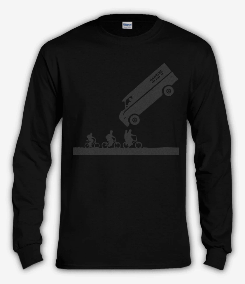 Polera manga larga Negro de Strager things