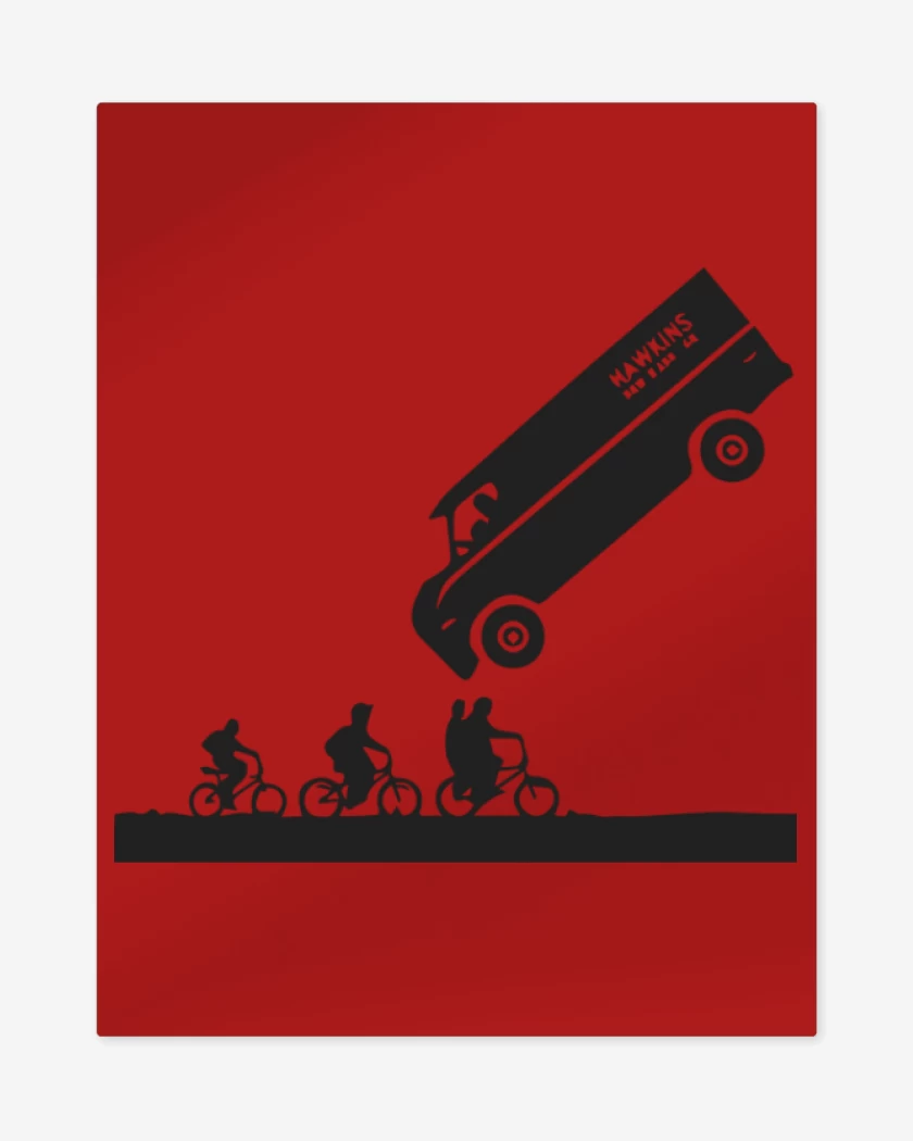 Print metalico Rojo de Strager things