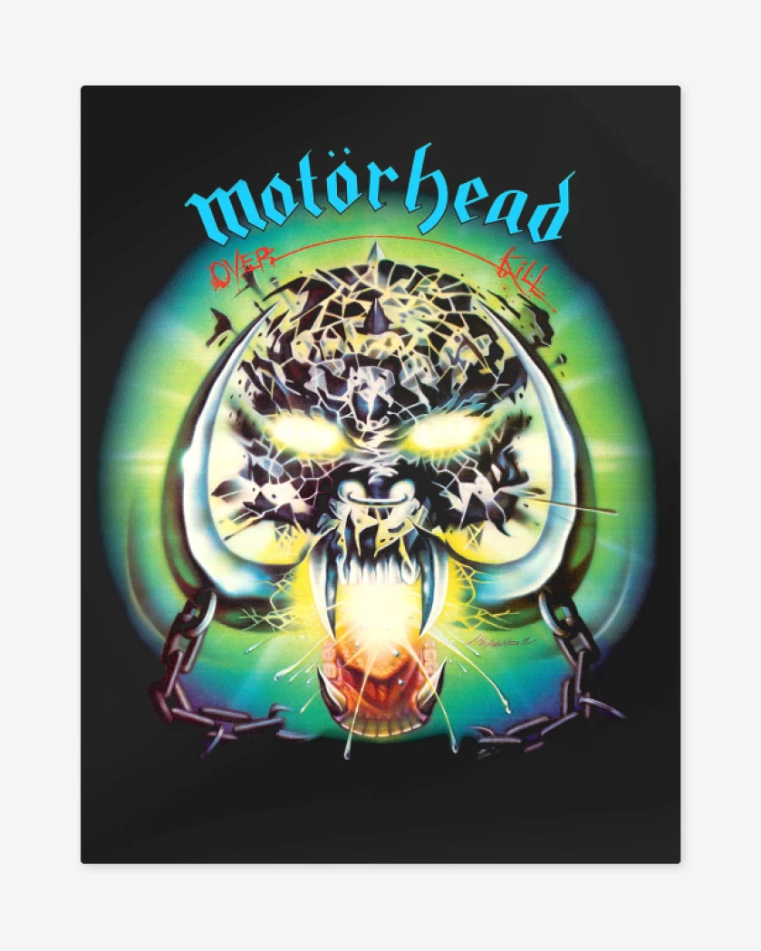 Print metalico Negro de Motorhead Overkill
