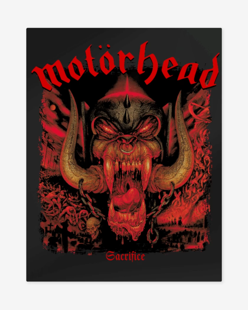 Print metalico Negro de Motorhead Sacrifice