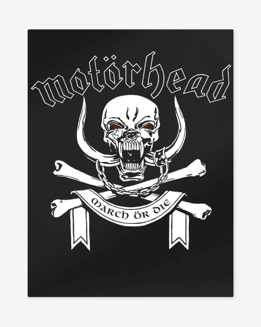 Print metalico Negro de Motorhead March or Die