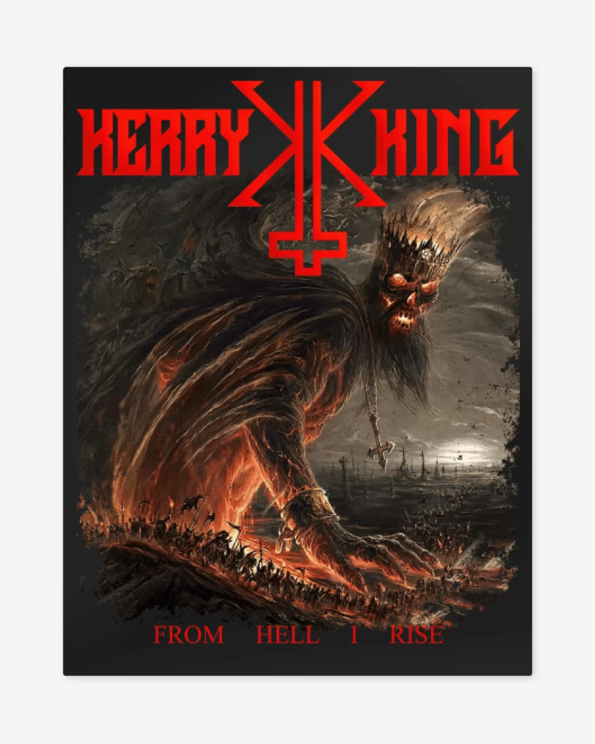 Print metalico Negro de Kerry King From Hell