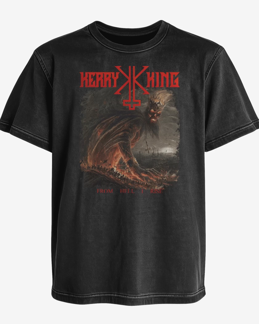 Polera desgastada Negro de Kerry King From Hell