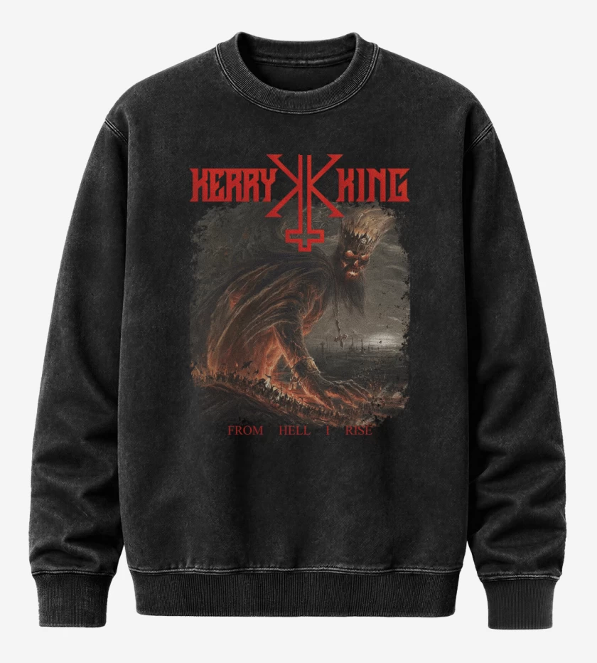 Poleron Polo Acid Wash Negro de Kerry King From Hell