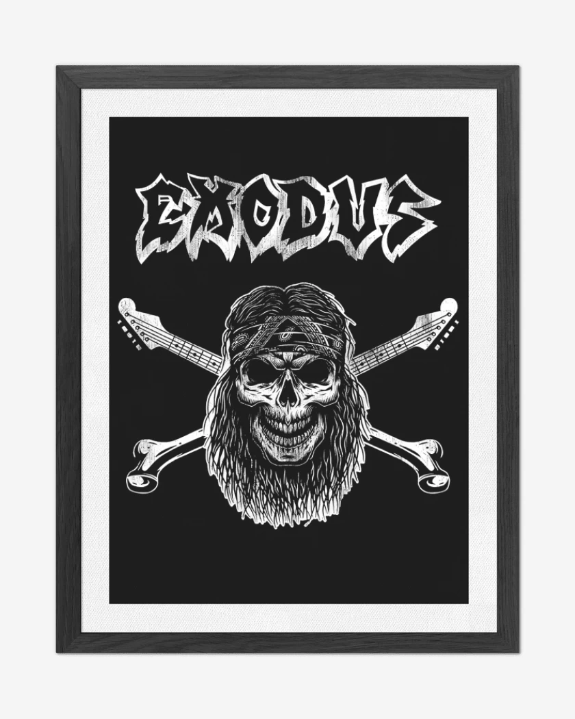 Cuadro decorativo Negro de Exodus Logo