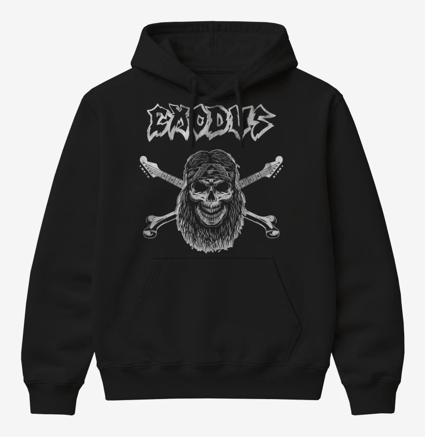 Poleron Canguro básico Negro de Exodus Logo