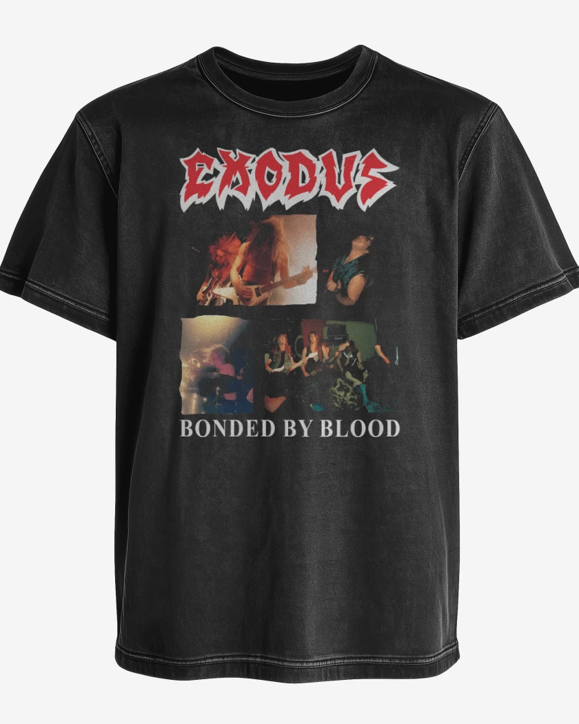 Polera desgastada Negro de Exodus BBB