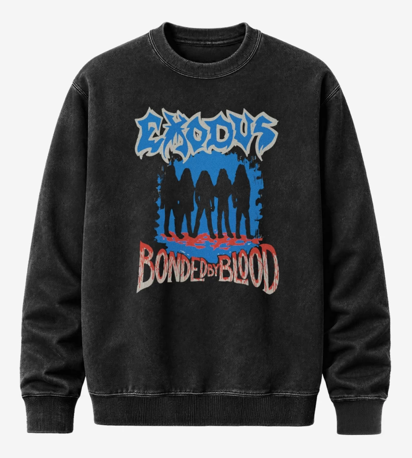 Poleron Polo Acid Wash Negro de Exodus Bonded