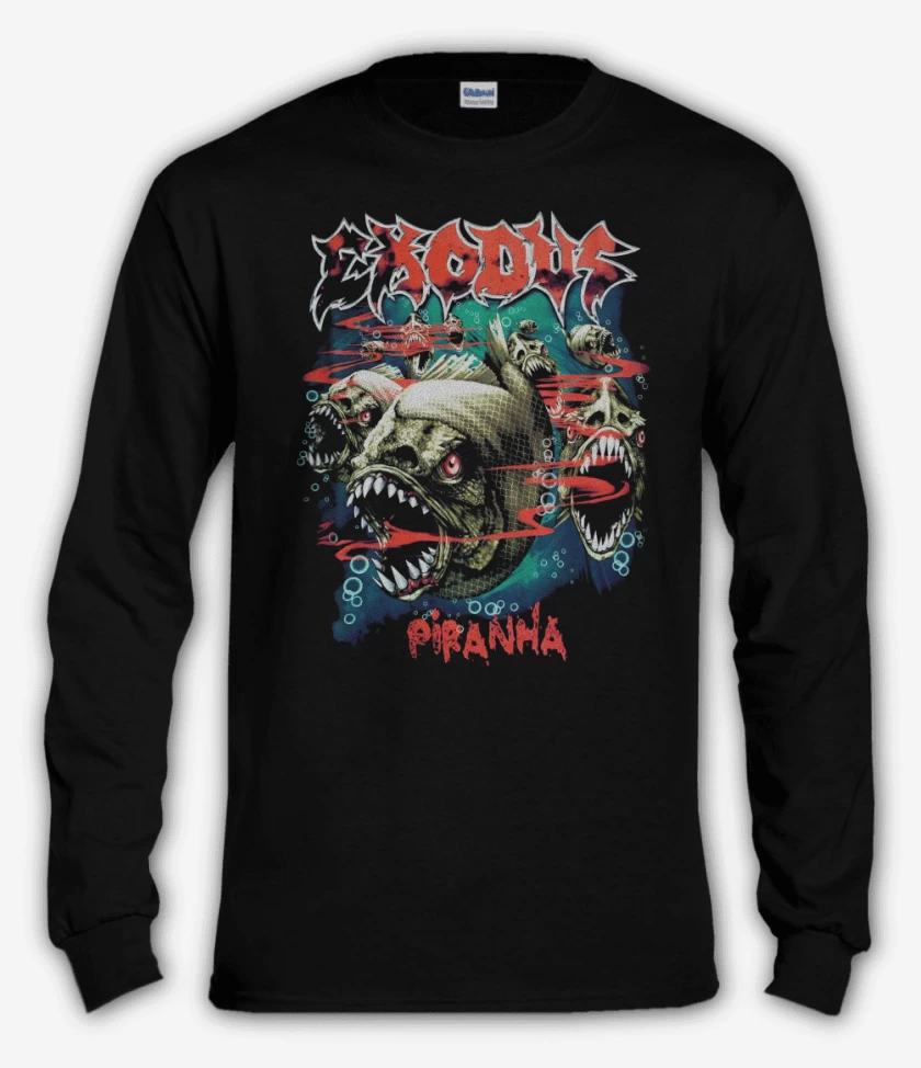 Polera manga larga Negro de Exodus Piranha