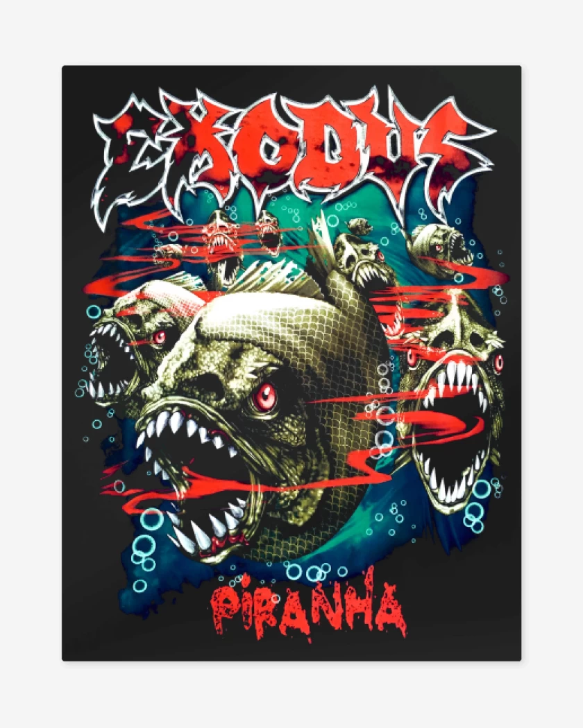 Print metalico Exodus Piranha