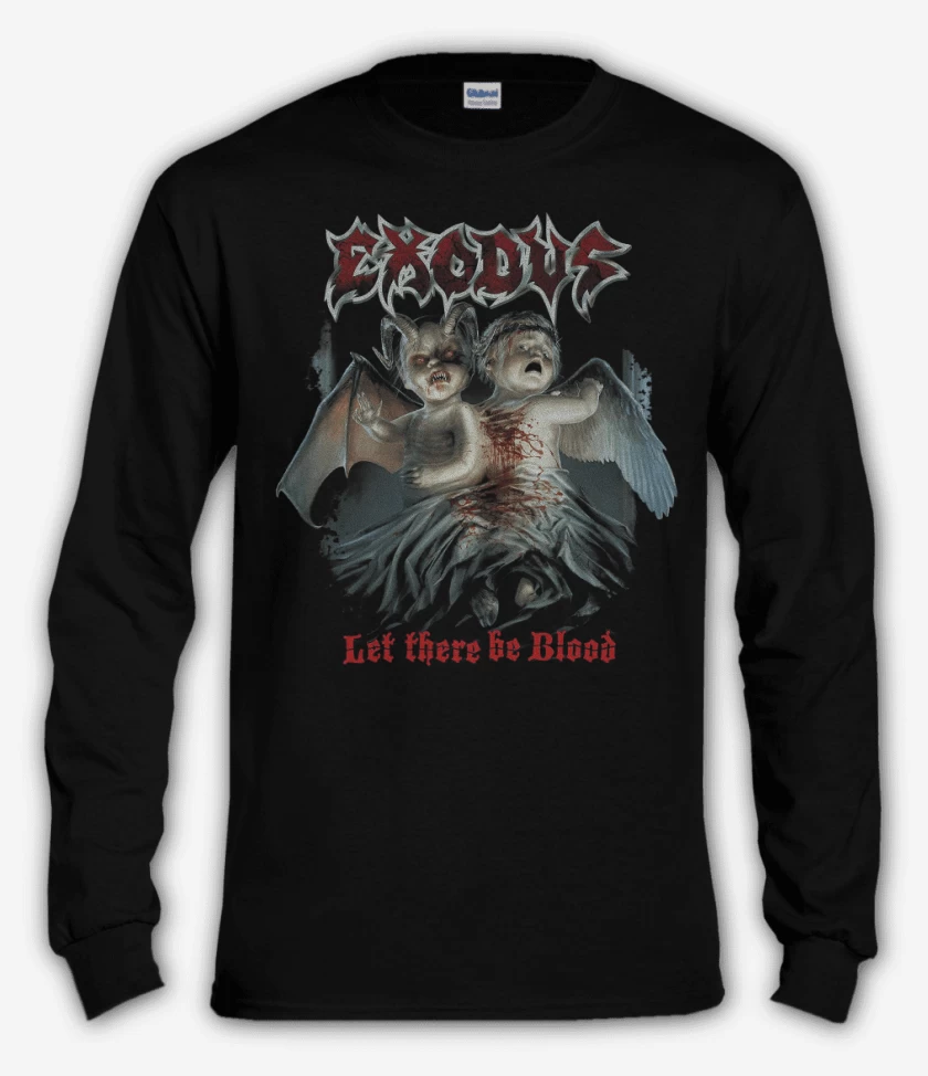 Polera manga larga Negro de Exodus Let Ther Be Blood
