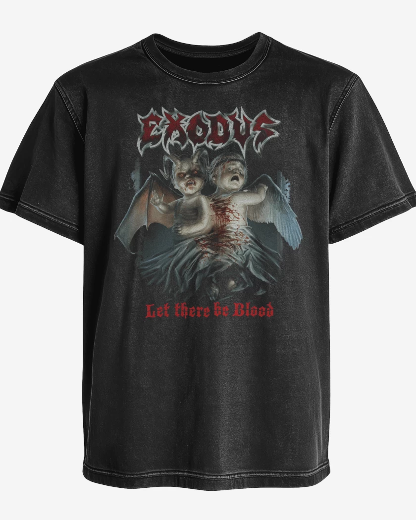 Polera desgastada Exodus Let Ther Be Blood