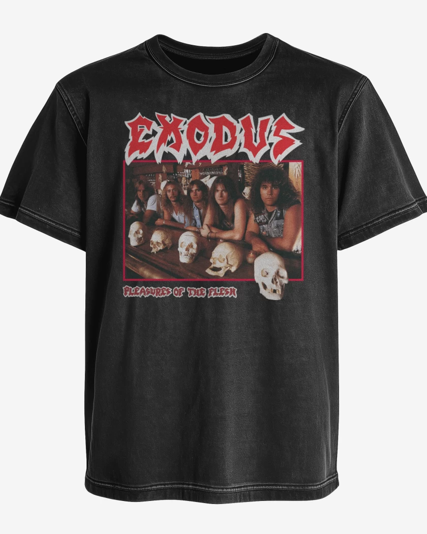 Polera desgastada Exodus Pleasures of the Flesh