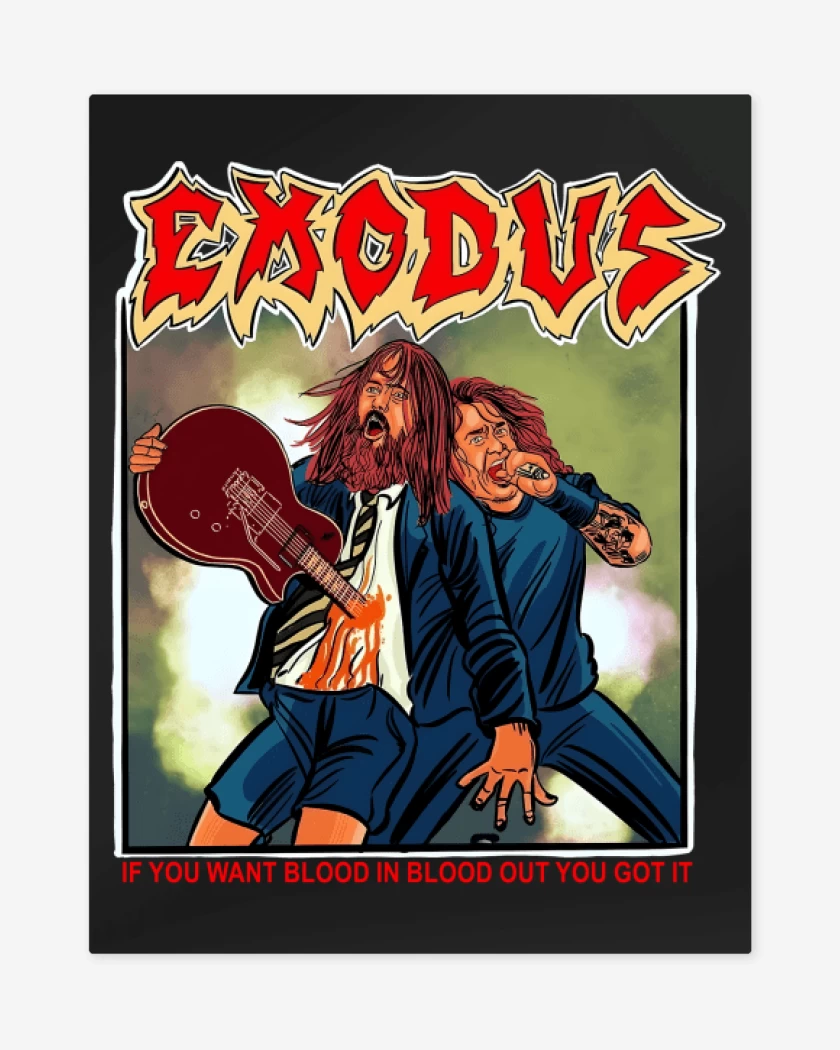 Print metalico Exodus If You Want Blood