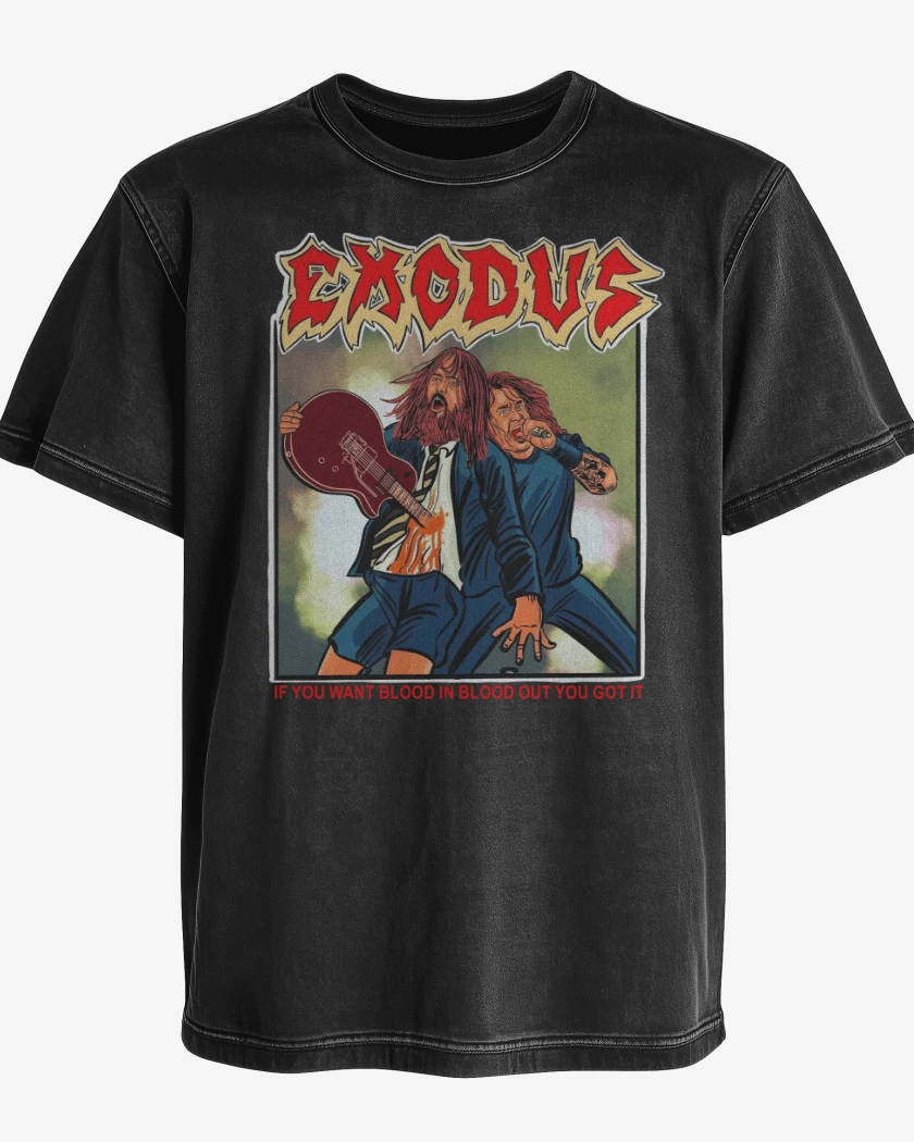 Polera desgastada Exodus If You Want Blood