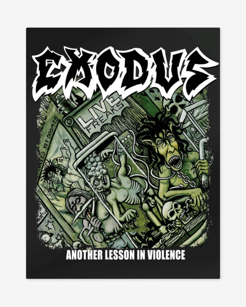 Print metalico Exodus Another Lesson in Violence